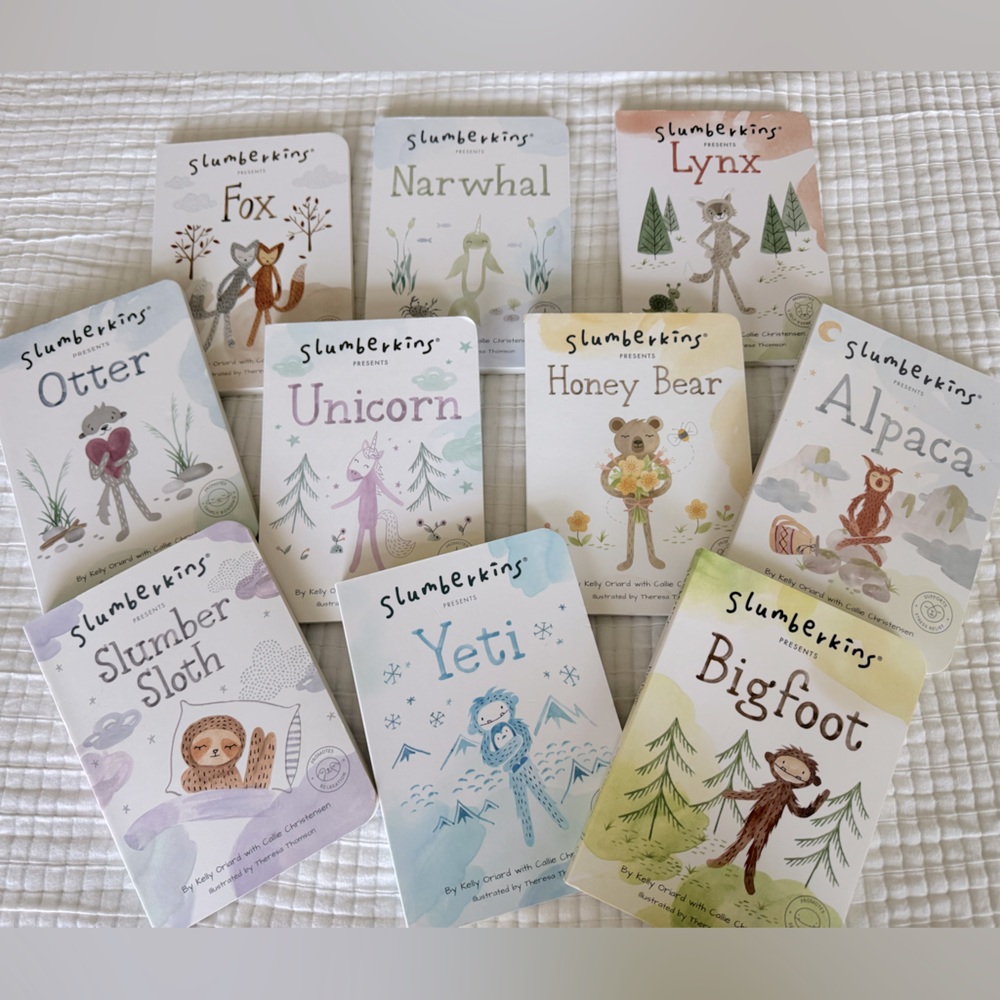 Slumberkins snuggler bundle ✨ 11 neutral creatures and board books 🤍 - Picture 2 of 2